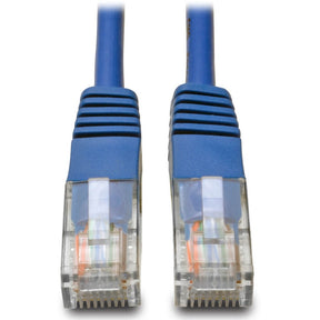 Eaton Tripp Lite Series Cat5e 350 MHz Molded (UTP) Ethernet Cable (RJ45 M/M), PoE - Blue, 1 ft. (0.31 m) — N002-001-BL