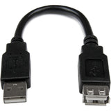 StarTech.com 6in USB 2.0 Extension Adapter Cable A to A - M/F — USBEXTAA6IN