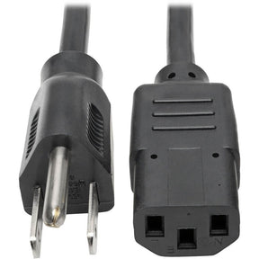 Eaton Tripp Lite Series Desktop Computer AC Power Cable, NEMA 5-15P to C13 - 10A, 125V, 18 AWG, 6 ft. (1.83 m), Black — P006-006