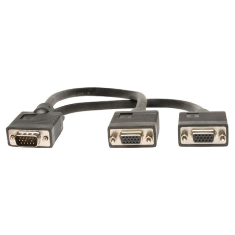 Tripp Lite by Eaton VGA Monitor Y Splitter Cable (HD15 M/2xF), 1 ft. (0.31 m) — P516-001