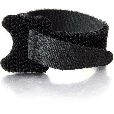 C2G 6in Hook and Loop Cable Management Wraps Multipack (12 pack) - Black Cable Wraps — 29858