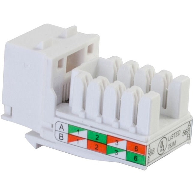 C2G Cat6 RJ45 UTP Keystone Jack - White — 29311