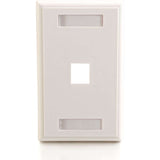 C2G 1-Port Single Gang Multimedia Keystone Wall Plate - White — 03410