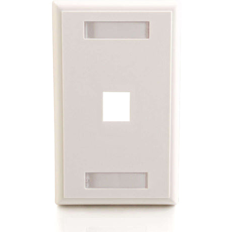 C2G 1-Port Single Gang Multimedia Keystone Wall Plate - White — 03410