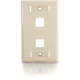 C2G 2-Port Single Gang Multimedia Keystone Wall Plate - Ivory — 03711