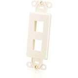 C2G Decora Style 2-Port Multimedia Keystone Insert - White — 03721