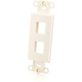 C2G Decora Style 2-Port Multimedia Keystone Insert - White — 03721