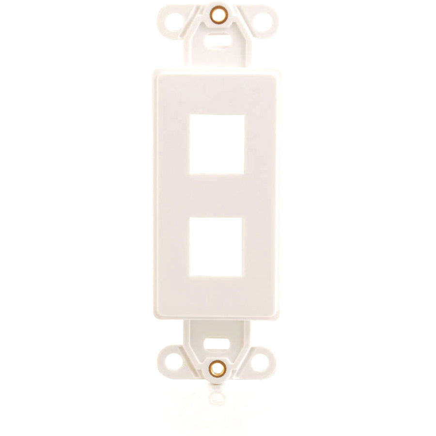 C2G Decora Style 2-Port Multimedia Keystone Insert - White — 03721