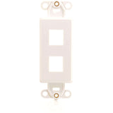 C2G Decora Style 2-Port Multimedia Keystone Insert - White — 03721