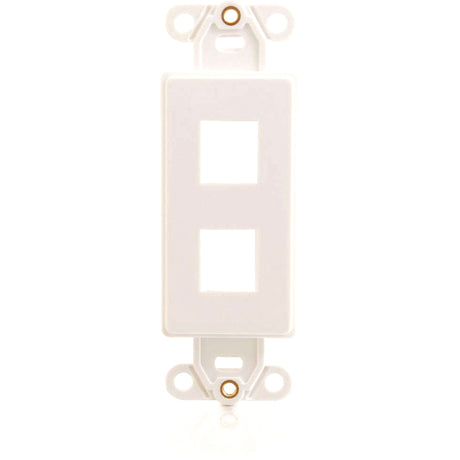 C2G Decora Style 2-Port Multimedia Keystone Insert - White — 03721