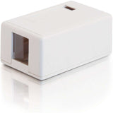 C2G 1-Port Keystone Jack Surface Mount Box - White — 03831
