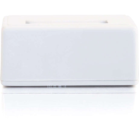 C2G 1-Port Keystone Jack Surface Mount Box - White — 03831