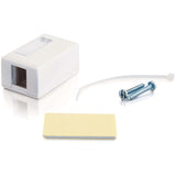 C2G 1-Port Keystone Jack Surface Mount Box - White — 03831