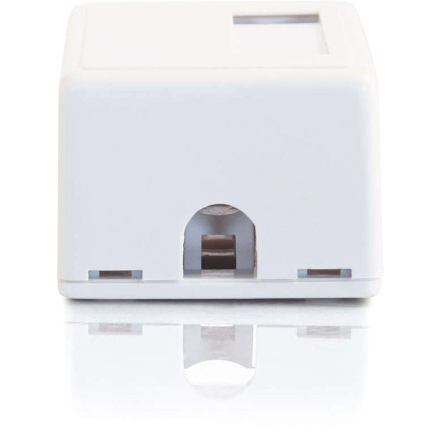 C2G 1-Port Keystone Jack Surface Mount Box - White — 03831