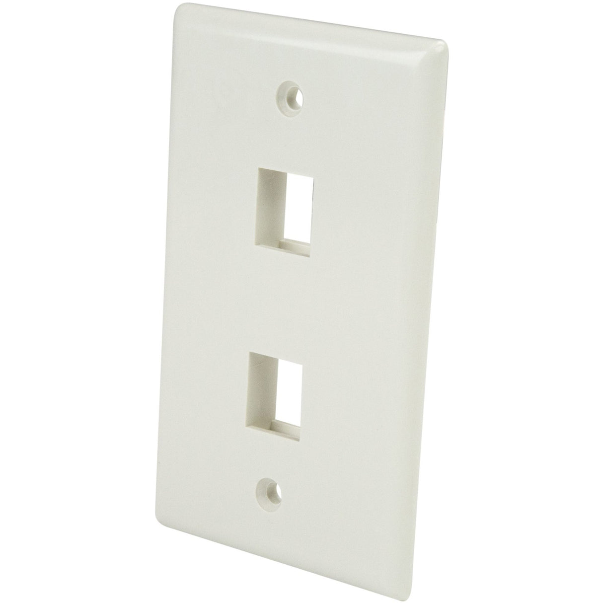 StarTech.com Dual Outlet RJ45 Universal Wall Plate White — PLATE2WH
