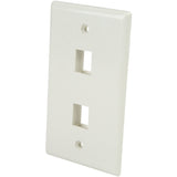 StarTech.com Dual Outlet RJ45 Universal Wall Plate White — PLATE2WH