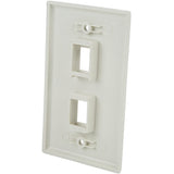 StarTech.com Dual Outlet RJ45 Universal Wall Plate White — PLATE2WH