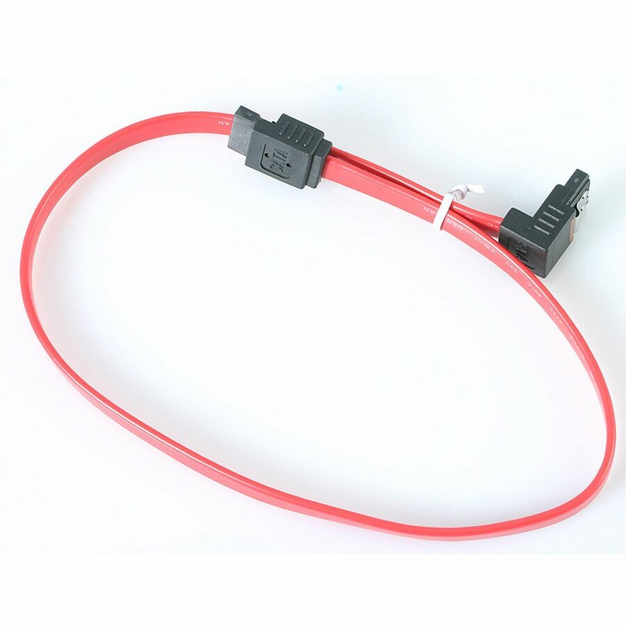 StarTech.com 18in Latching SATA to Right Angle SATA Serial ATA Cable — LSATA18RA1