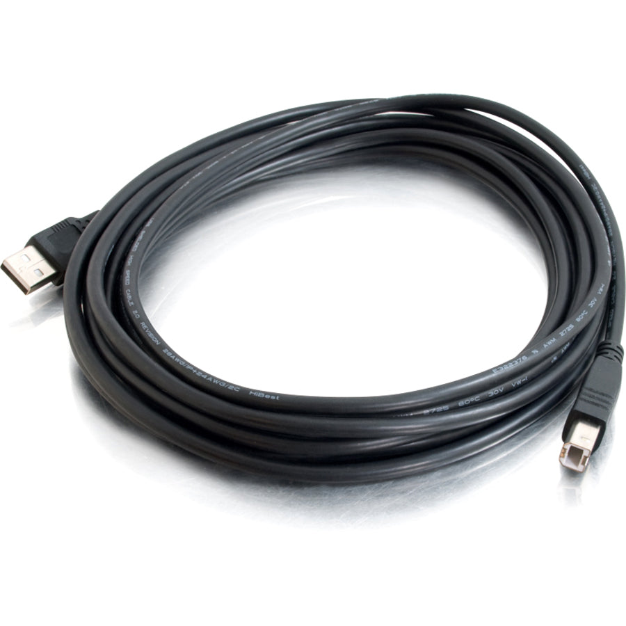 C2G 9.8ft USB A to USB B Cable - USB A to B Cable - USB 2.0 - Black - M/M — 28103