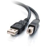C2G 6.6ft USB A to USB B Cable - USB A to B Cable - USB 2.0 - Black - M/M — 28102
