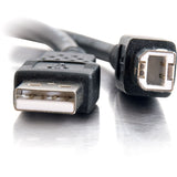 C2G 6.6ft USB A to USB B Cable - USB A to B Cable - USB 2.0 - Black - M/M — 28102