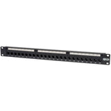 Tripp Lite 24-Port Cat5e Cat5 Feedthrough Patch Panel Rackmount 1URM RJ45 Ethernet TAA — N054-024