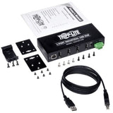 Tripp Lite 24-Port Cat5e Cat5 Feedthrough Patch Panel Rackmount 1URM RJ45 Ethernet TAA — N054-024