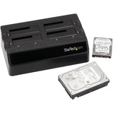StarTech.com 4-Bay USB 3.0 to SATA Hard Drive Docking Station, 2.5/3.5" SATA III (6Gbps) SSD/HDD Dock, USB Hard Drive Bay, Top-Loading — SDOCK4U33