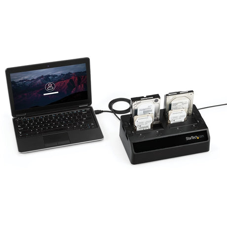 StarTech.com 4-Bay USB 3.0 to SATA Hard Drive Docking Station, 2.5/3.5" SATA III (6Gbps) SSD/HDD Dock, USB Hard Drive Bay, Top-Loading — SDOCK4U33