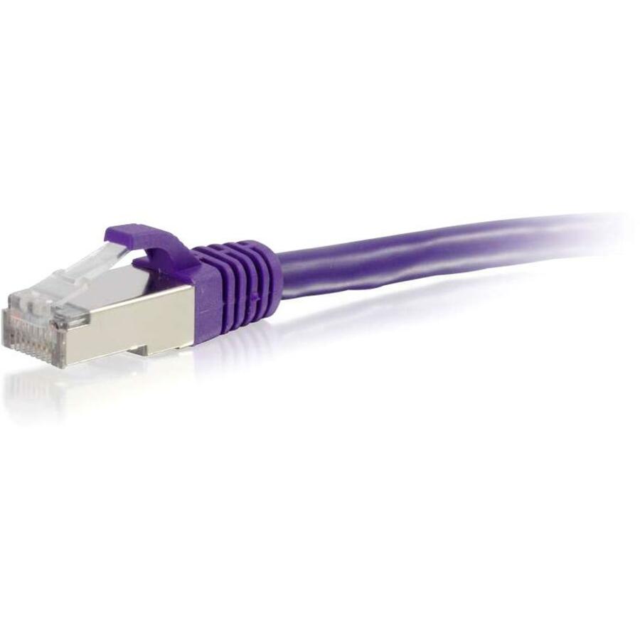 C2G-15ft Cat6 Snagless Shielded (STP) Network Patch Cable - Purple — 00909