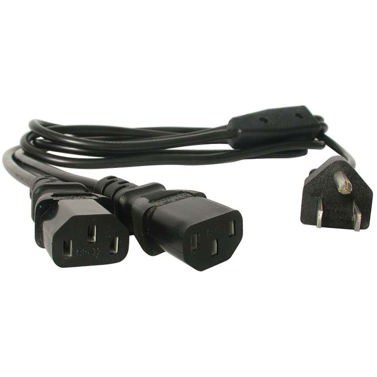 StarTech.com 6ft (2m) Computer Power Cord Y Splitter, NEMA 5-15P to 2x C13 Y Cable, 10A 125V, 18AWG, AC Power Cord, Monitor Power Cable — PXT101Y