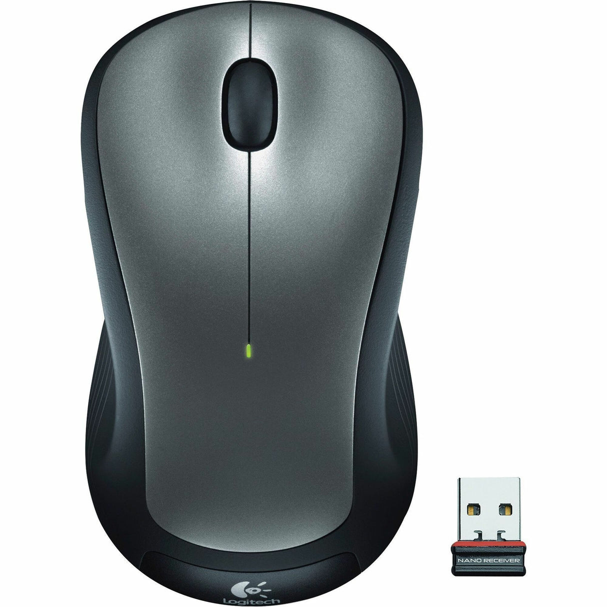 Logitech M310 Wireless Mouse, 2.4 GHz with USB Nano Receiver, 1000 DPI Optical Tracking, Ambidextrous, Silver — 910-001675