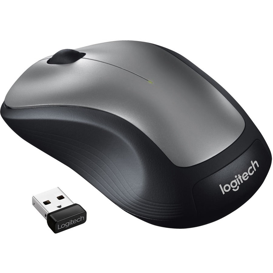 Logitech M310 Wireless Mouse, 2.4 GHz with USB Nano Receiver, 1000 DPI Optical Tracking, Ambidextrous, Silver — 910-001675