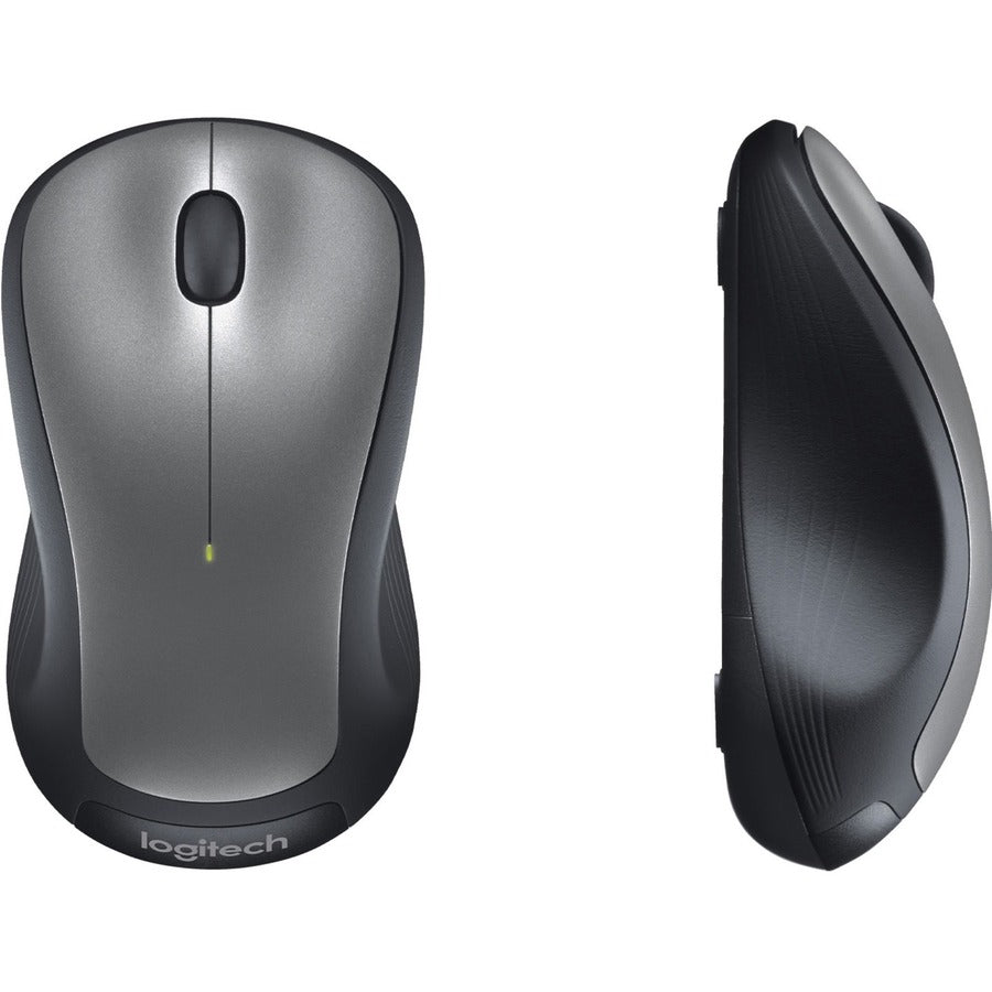 Logitech M310 Wireless Mouse, 2.4 GHz with USB Nano Receiver, 1000 DPI Optical Tracking, Ambidextrous, Silver — 910-001675
