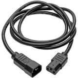 Eaton Tripp Lite Series PDU Power Cord, C13 to C14 - 13A, 250V, 16 AWG, 6 ft. (1.83 m), Black — P004-006-13A