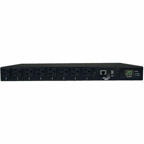 Eaton Tripp Lite Series 1.9kW Single-Phase Switched Automatic Transfer Switch PDU, 2 120V L5-20P / 5-20P Inputs, 16 5-15/20R Outputs, 1U, TAA — PDUMH20ATNET