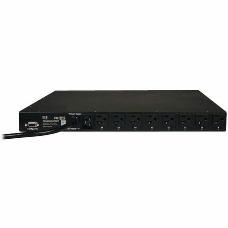 Eaton Tripp Lite Series 1.9kW Single-Phase Switched Automatic Transfer Switch PDU, 2 120V L5-20P / 5-20P Inputs, 16 5-15/20R Outputs, 1U, TAA — PDUMH20ATNET