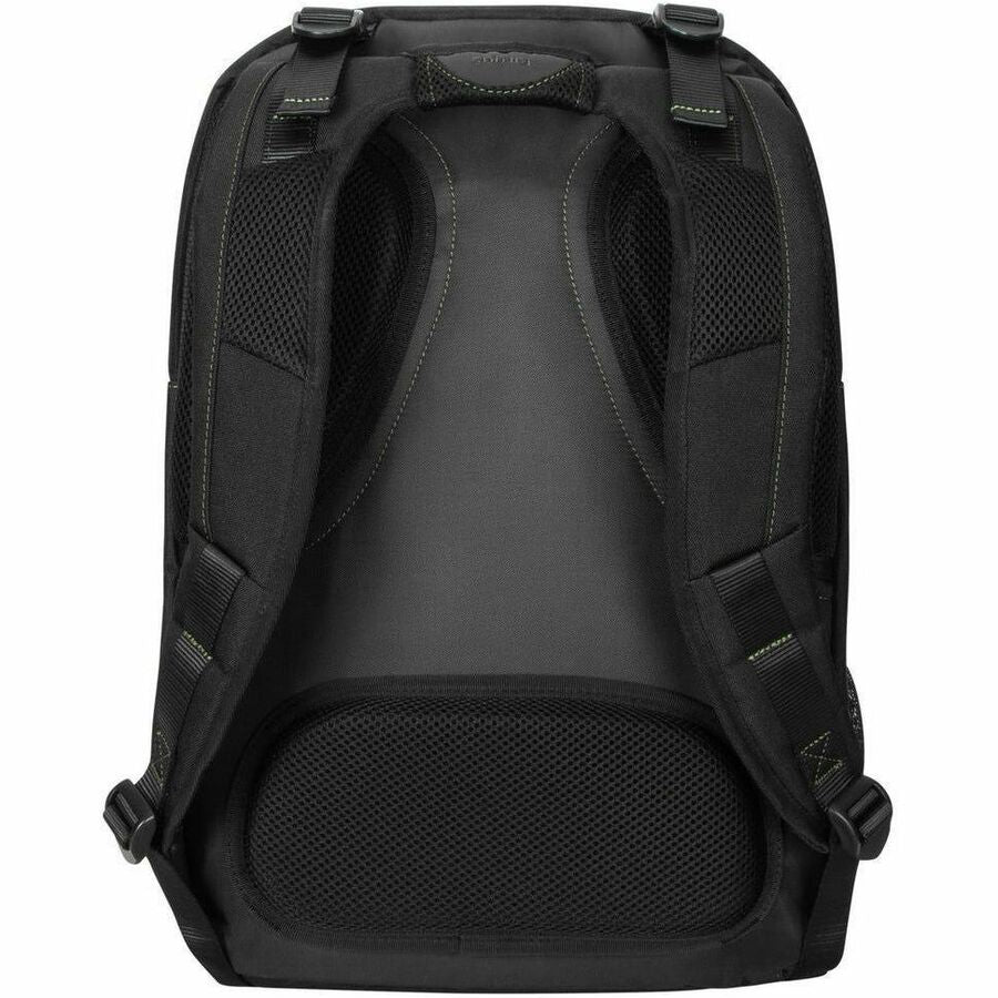 Targus Spruce EcoSmart TBB019US Carrying Case (Backpack) for 17" Notebook - Black, Green - TAA Compliant — TBB019US