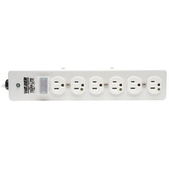 Eaton Tripp Lite Series Hospital-Grade Surge Protector with 6 Hospital-Grade Outlets, 15 ft. (4.57 m) Cord, 1050 Joules, UL 1363, Not for Patient-Care Rooms — SPS-615-HG
