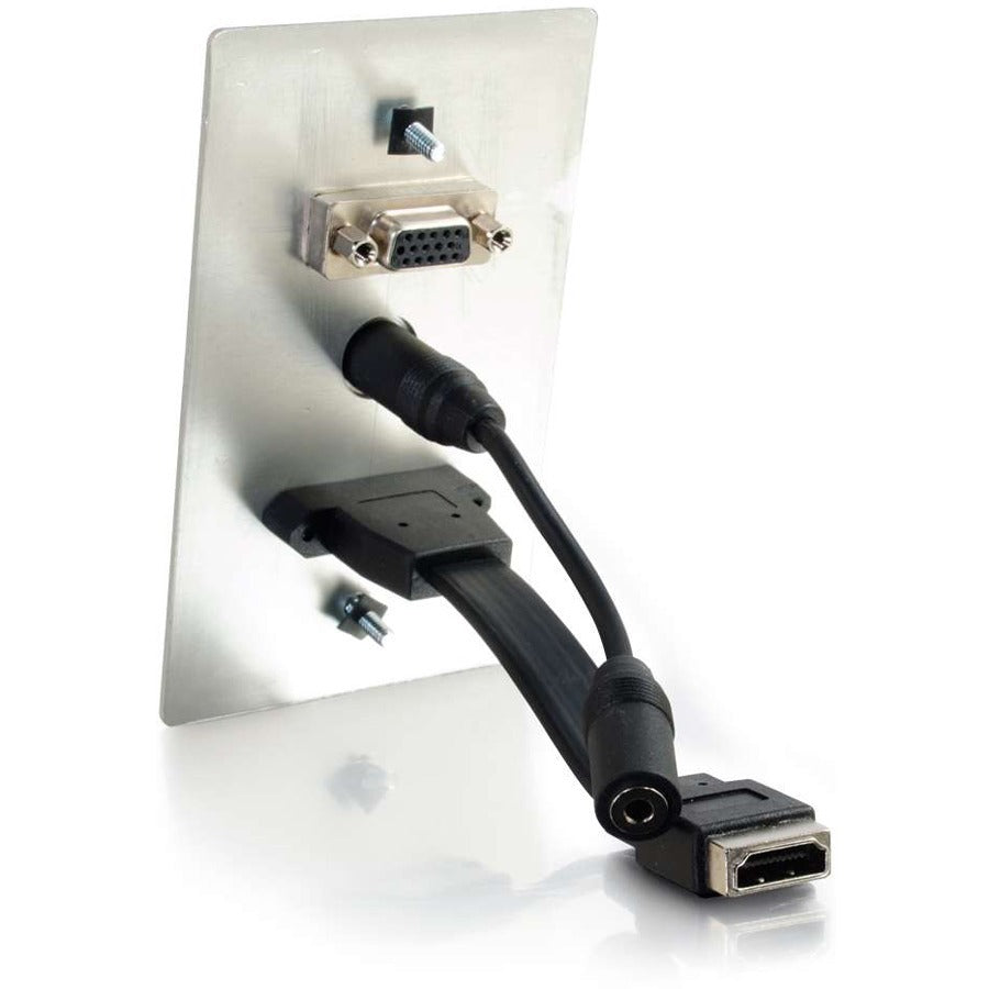 C2G HDMI & VGA 3.5mm Pass Through Wall Plate - Single Gang — 60144