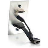 C2G HDMI & VGA 3.5mm Pass Through Wall Plate - Single Gang — 60144