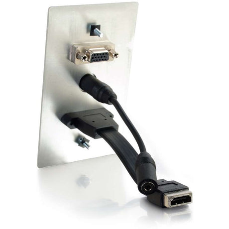 C2G HDMI & VGA 3.5mm Pass Through Wall Plate - Single Gang — 60144