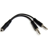 StarTech.com 3.5mm 4 Position to 2x 3 Position 3.5mm Headset Splitter Adapter - F/M — MUYHSFMM