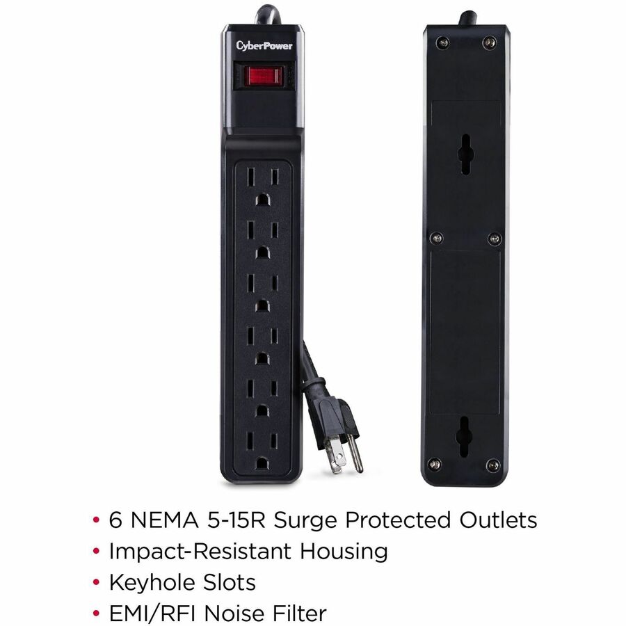 CyberPower CSB606 Essential 6 - Outlet Surge with 900 J — CSB606