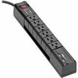 Eaton Tripp Lite Series Protect It! Surge Protector with 6 Rotatable Outlets, 8 ft. (2.43 m) Cord, 1080 Joules, 2xUSB Charging ports (3.4A) — TLP608RUSBB