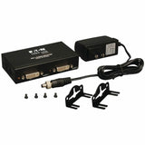 Eaton Tripp Lite Series 2-Port DVI Splitter with Audio and Signal Booster, Single-Link 1920x1200 at 60Hz/1080p (DVI F/2xF), TAA — B116-002A