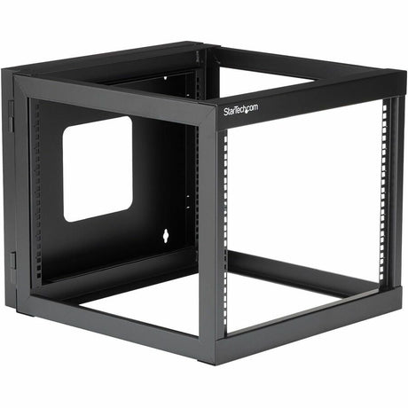 StarTech.com 4-Post 8U Hinged Wall-Mount Network Rack, 19" Open Frame Server Rack, Wall Mount Data Rack for IT Computer Equipment, TAA~ — RK819WALLOH