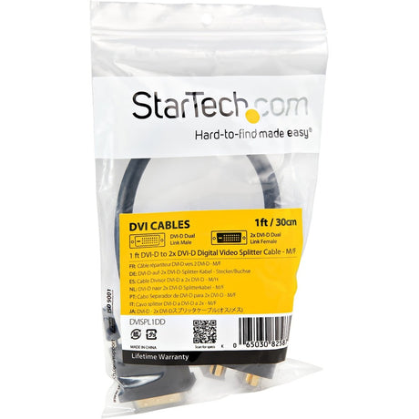 StarTech.com 1 ft DVI-D to 2x DVI-D Digital Video Splitter Cable - M/F — DVISPL1DD