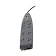 Belkin 8 Outlet Surge Protector with 6ft Power Cord for Home, Office, Travel, Computer Desktop - Black - 3550 Joules — BE108230-06