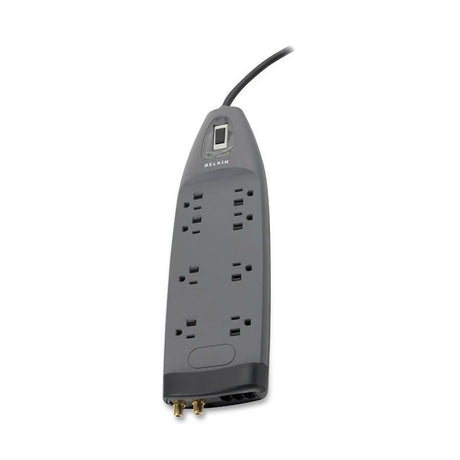 Belkin 8 Outlet Surge Protector with 6ft Power Cord for Home, Office, Travel, Computer Desktop - Black - 3550 Joules — BE108230-06